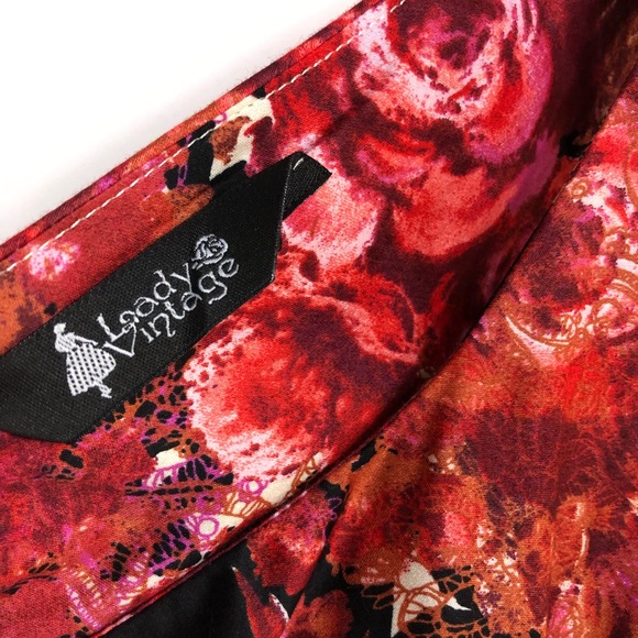 Lady vintage floral dress retro rockabilly made in Romania - Picture 4 of 16